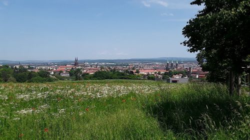 Bamberg, Panorama, Vaizdas, Altenburg, Senas Pilies Kelias, Pavasaris