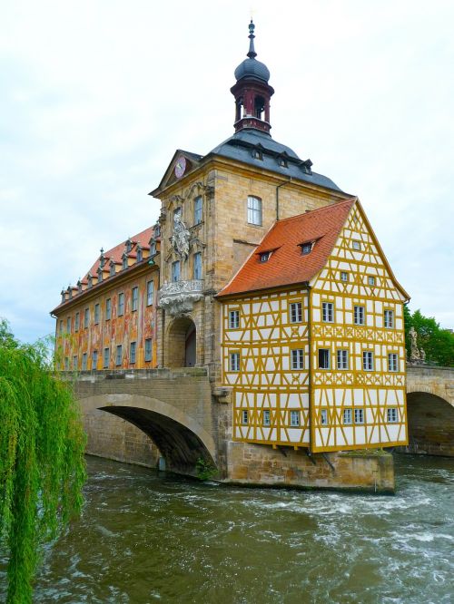 Bamberg, Architektūra, Istorinis, Vanduo, Upė, Orientyras, Tiltas