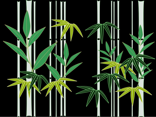 Bambukas, Japonija, Japoniškas Stilius, Japonų Modelis, Sutartinis, Laimė, Naujųjų Metų Diena, Sėkmės, Fonas, Augalas, Nemokama Vektorinė Grafika