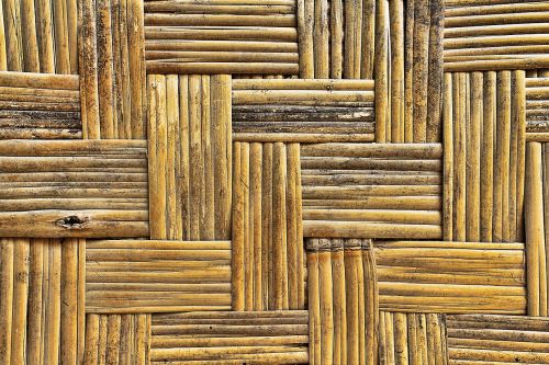 Bambukas, Bambuko Kilimėlis, Modelis, Tekstūra, Audinys, Ruda, Pintys, Fonas