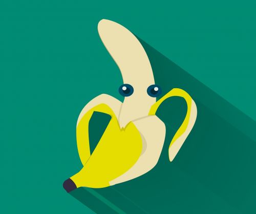 Bananas, Žalias Fonas, Vaisiai, Vegetariškas, Figūra