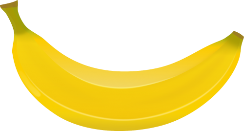 Bananas, Vaisiai, Geltona, Saldus, Sulenktas, Nemokama Vektorinė Grafika