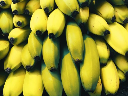 Bananas, Bananai, Vaisiai, Geltona