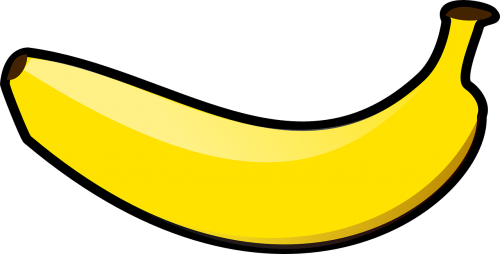 Bananas, Vaisiai, Geltona, Prinokę, Maistas, Nemokama Vektorinė Grafika