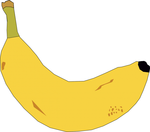 Bananas, Vaisiai, Atogrąžų, Prinokę, Geltona, Nemokama Vektorinė Grafika