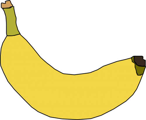 Bananas, Geltona, Vaisiai, Prinokę, Saldus, Nemokama Vektorinė Grafika