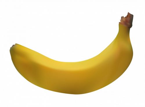 Bananas, Vaisiai, Maistas, Geltona, Izoliuotas, Balta, Fonas, Menas