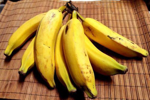 Bananas, Vaisiai, Tropiniai Vaisiai, Maistas, Geltona, Subrendęs, Prinokę Bananai