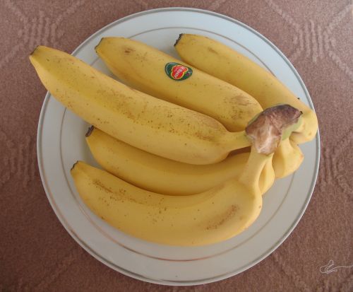 Bananas, Vaisiai, Plokštė, Geltona