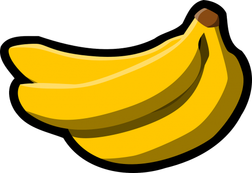 Bananai, Maistas, Vaisiai, Geltona, Nemokama Vektorinė Grafika
