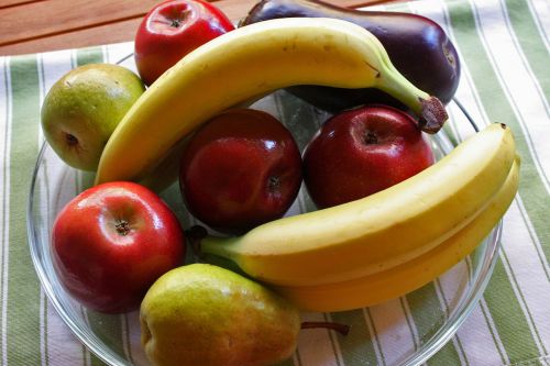 Bananai, Obuoliai, Kriaušės, Vaisiai, Sveikas, Maistas, Saldus, Desertas, Skanus, Žaliavinis