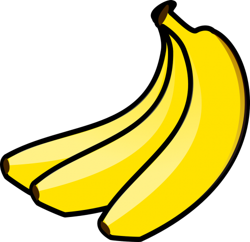 Bananai, Maistas, Vaisiai, Šviežias, Geltona, Sveikas, Vegetariškas, Prinokę, Nemokama Vektorinė Grafika