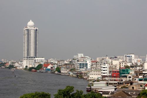 Bangkokas, Tailandas, Dangoraižis, Upė, Asija, Pastatas, Miestas, Architektūra