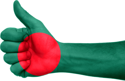 Bangladešas, Vėliava, Ranka, Nacionalinis, Šalis, Patriotizmas, Patriotinis, Simbolis, Nykščiai Aukštyn