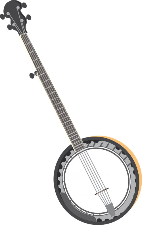 Banjo,  Bluegrass,  Muzika,  Instrumentas,  Eilutė,  Liaudies,  Nemokama Vektorinė Grafika,  Be Honoraro Mokesčio