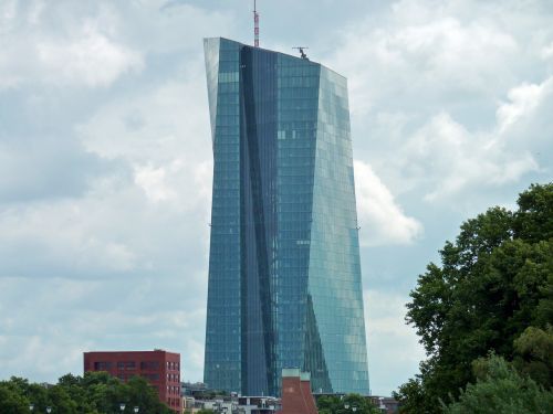 Bankas, Euras, Europos Centrinis Bankas, Ecb, Frankfurtas, Pinigai, Dangoraižis, Dangoraižiai, Panorama, Centrinis Bankas