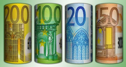 Banknotai, Sąskaitos, Euras, Popieriniai Pinigai, Finansai, Pinigai, Sumokėti, Verslas, Dolerio Kupiūra, Valiuta