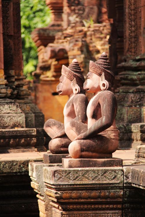 Banteay Srei, Šventykla, Kelionė, Senovinis, Senas, Gražus, Angkor Wat, Siem Grižti, Kambodža, Asija, Senovės, Architektūra, Khmer, Sugadinti, Budizmas, Akmuo, Religija, Turizmas, Unesco, Paveldas, Angkor, Turistinis