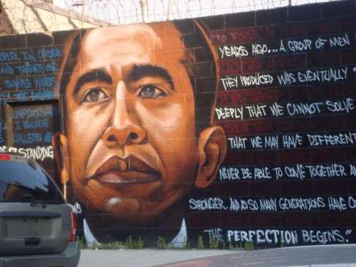 Barack,  Obama,  Prezidentas,  Gatvė & Nbsp,  Menas,  Grafiti,  Brooklynas,  Patriotinis,  Barack Obama Gatvės Menas