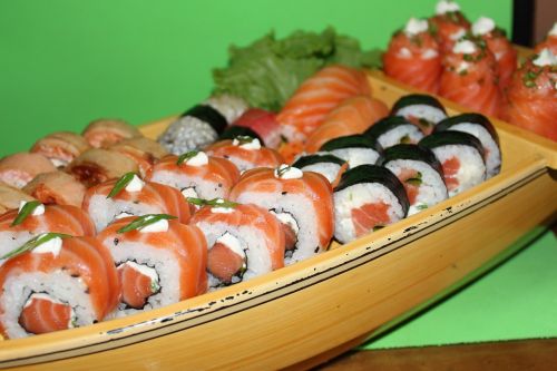 Barca, Sushi, Combo, Japanese, Maistas, Rytietiškas, Kartu, Sashimi