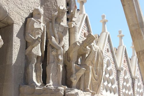 Barcelona, Ispanija, Sagra, Sagrada Familia, Bažnyčia, Statula, Skulptūra, Išpjaustytas, Jėzus