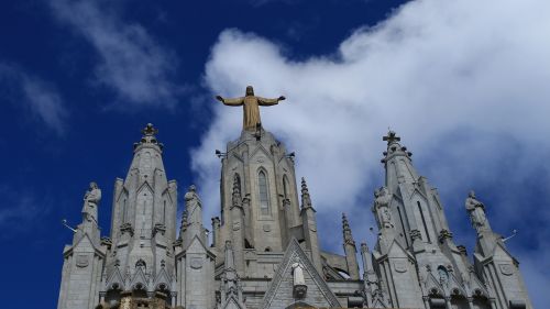 Šventa Jėzaus Širdis, Bažnyčia, Ispanija, Barcelona, Architektūra, Fasadas, Katalikų, Tibidabo