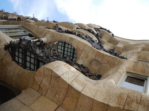 Casa Mila, Barcelona, Antoni Gaudi, Architektūra, Gražus Pastatas, Kelionė, La Pedrera, Katalonija, Ispanija
