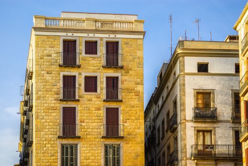 Barcelona, Pastatas, Fasadas, Architektūra, Ispanija, Catalunya