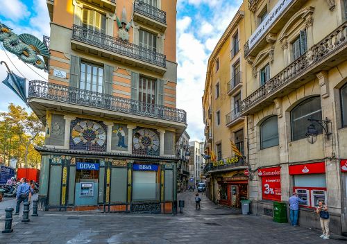 Barcelona, Ispanija, Gatvė, Architektūra, Katalonija, Miesto, Pastatas