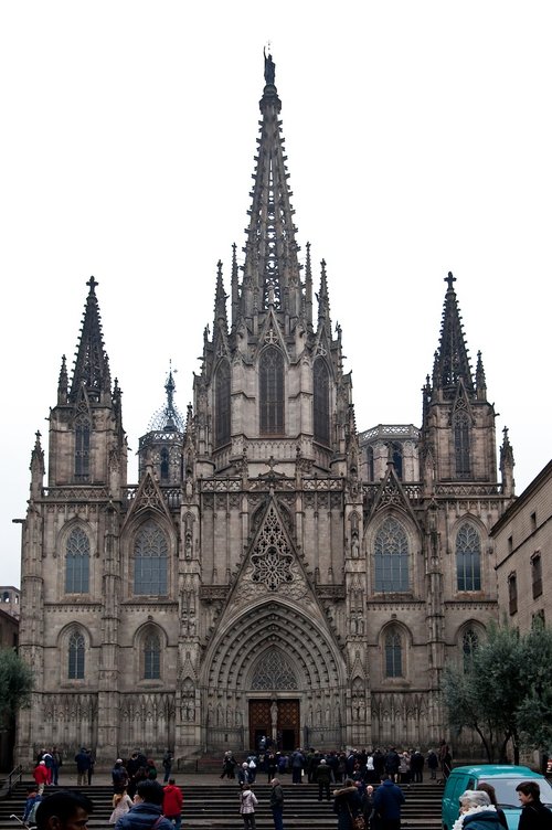 Barselona,  Gotika,  Katedra,  Statyba,  Ispanija,  Katalonija,  Bokštai