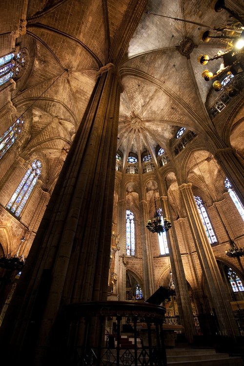 Barselona,  Gotika,  Katedra,  Statyba,  Ispanija,  Katalonija,  Bažnyčios Interjeras,  Viduramžiai