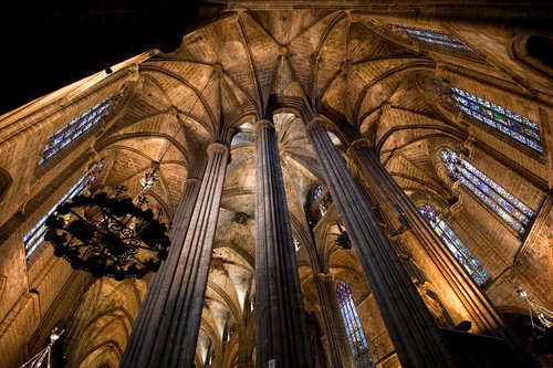 Barselona,  Gotika,  Katedra,  Statyba,  Ispanija,  Katalonija,  Bažnyčios Interjeras,  Viduramžiai