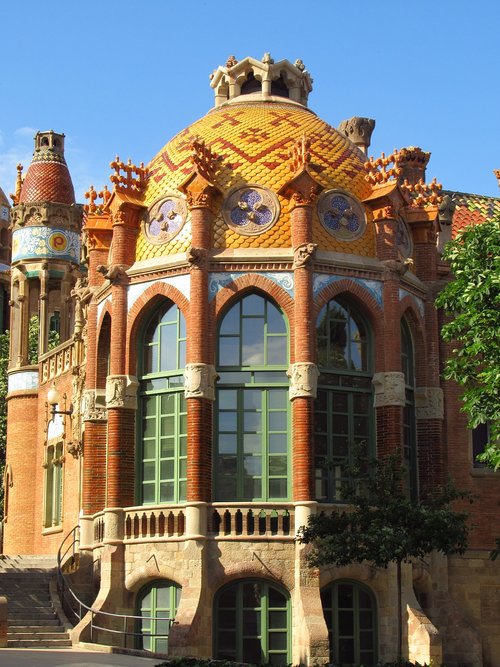 Barselona,  Sant Pau,  Art Nouveau,  Unesco,  Pasaulinis Paveldas,  Modernizmas,  Katalonija,  Architektūra,  Žymus Objektas,  Ligoninė,  Fasadas,  Europa