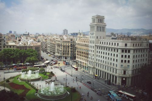 Barcelona, Ispanija, Miestas, Pilka, Architektūra, Linija