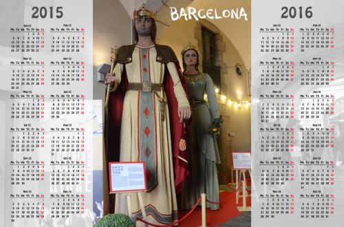 Barcelona,  Ispanija,  2015 & Nbsp,  Kalendorius,  2016 & Nbsp,  Kalendorius,  2015 M.,  2016,  2015 M. 2015 M. Barcelona Kalendorius