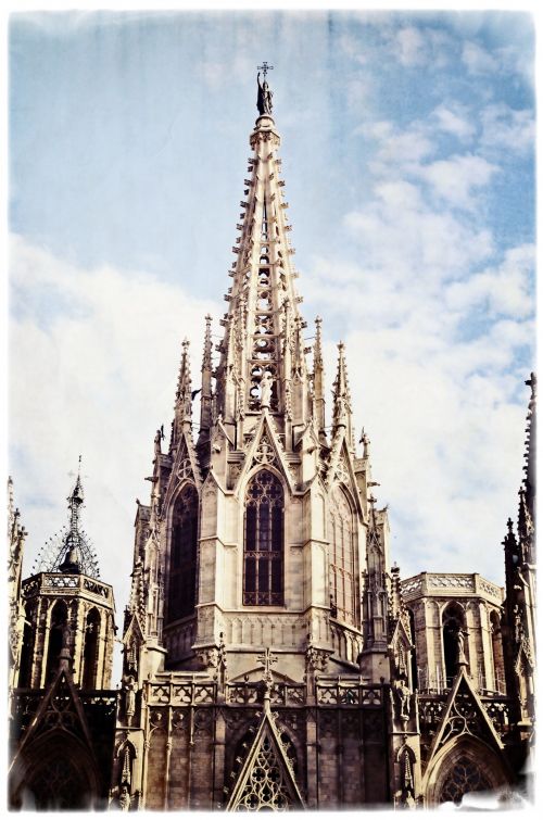 Barcelona,  Katedra,  Barcelona & Nbsp,  Katedra,  Ispanija,  Architektūra,  Vintage,  Retro,  Barcelona Katedra