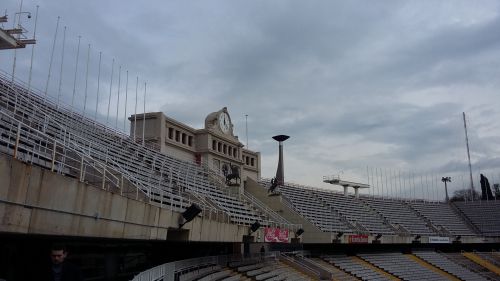 Olimpinės Žaidynės,  Stadionas,  Arena,  Senas,  1990-Tieji Metai,  Sportas & Nbsp,  Diena,  Žaidimai,  Barcelona Olimpinis Stadionas