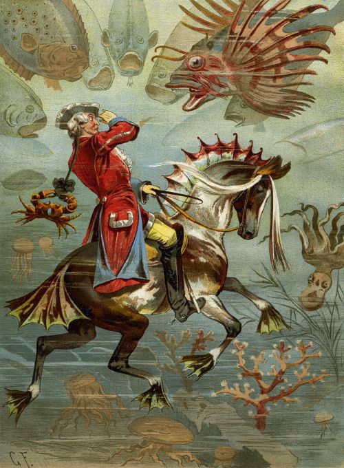 Baronas Munchausenas, Jis Važiavo Jūrų Arkliu, Aukšti Pasakojimai, Pasakotojas, Pasakos, Melagis, Guli, Carl Friedrich Von Münchhausen