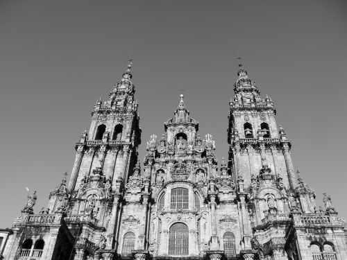 Barokas, Katedra, Santiago Compostela, Juoda Ir Balta