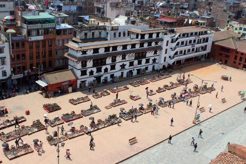 Basantarpur, Kvadratas, Katmandu, Nepalas, Durbar, Miestas, Miesto, Vaizdas