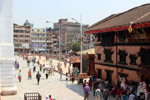 Basantarpur, Kvadratas, Katmandu, Durbar, Nepalas, Minios, Žmonės, Vaikščioti