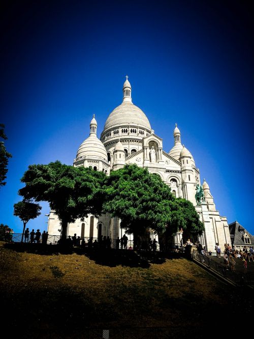 Bazilika, Pasišventusi Širdis, Paris, France, Mėlynas Dangus, Vasara, Gražus