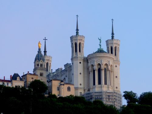 Bazilika, Fourviere, Lyon, Paminklas, Architektūra, Bažnyčia, Religija, France, Notre-Dame