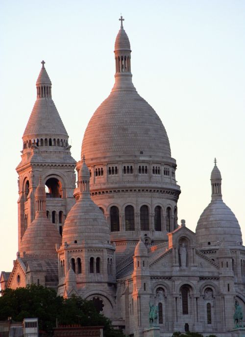 Bazilika, Bažnyčia Sacré Cœur, Struktūra, Architektūra, Kirsti, Akmuo, Paris, France, Pastatai