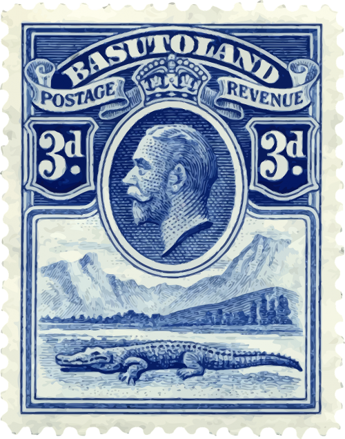 Basutolandas, Lesotho, Pranešimas, Pašto Išlaidos, Antspaudas, Nemokama Vektorinė Grafika