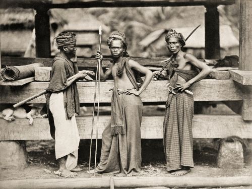 Batak, Karys, Kovotojas, 1870, Juoda Ir Balta, Indonesian, Indonezija, Sumatra