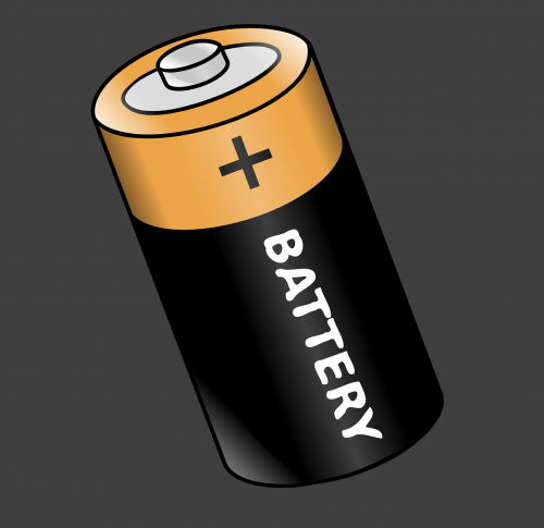 Baterija, Piešimas, Juoda, Auksas, Nemokama Vektorinė Grafika