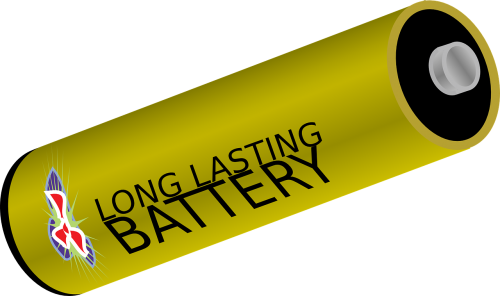 Baterija, Elektros Baterija, Elektrodas, Energija, Maitinimas, Baterijos, Elektros Energija, Elektros Energija, Nemokama Vektorinė Grafika