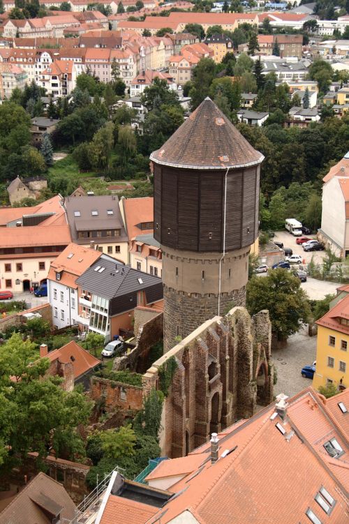 Bautzen, Vandens Bokštas, Mönchskirche, Vaizdas, Miestas, Vokietija, Istorinis, Pastatas