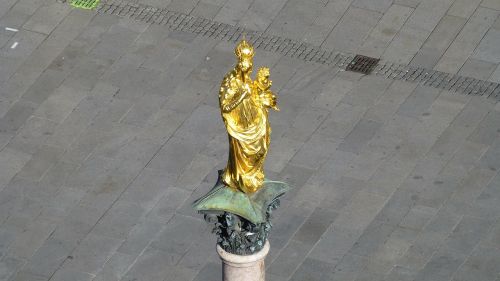 Bavarija, Valstybinis Kapitalas, Munich, Miesto Rotušė, Marienplatz, Marian Column